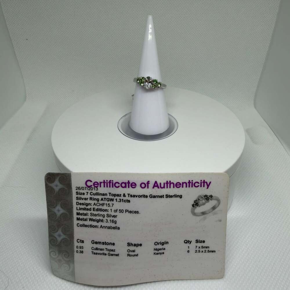 Rocks TV Annabella Limited Ed  #1/50 Cullinan Topaz & Tsavorite Sterling silver